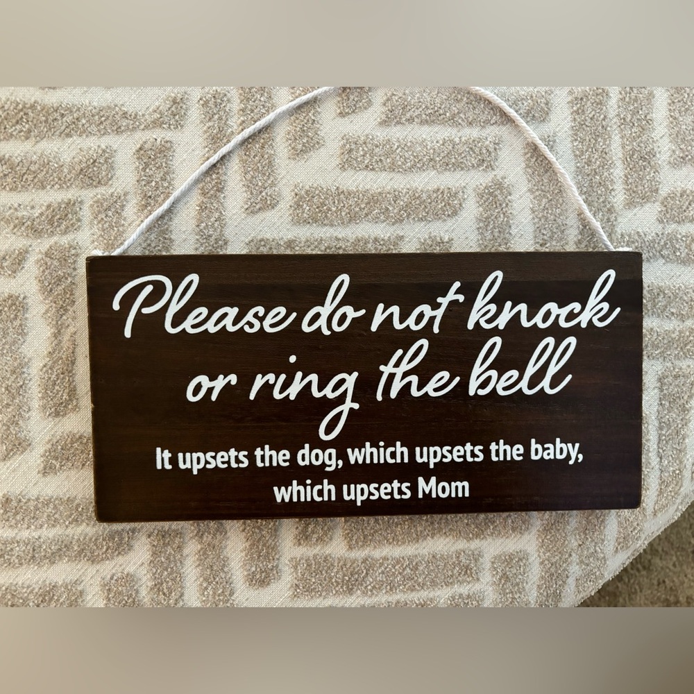 Baby Do Not Disturb Door Sign Plaque